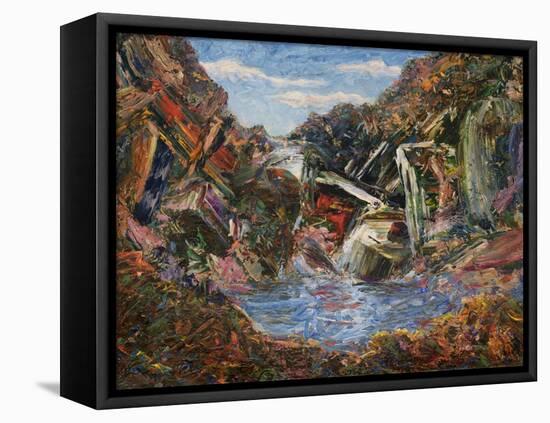 Mountain Pool-James W Johnson-Framed Stretched Canvas