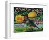 Mountain Quail Apple Crate Label - Watsonville, CA-Lantern Press-Framed Art Print