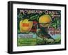 Mountain Quail Apple Crate Label - Watsonville, CA-Lantern Press-Framed Art Print