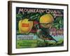 Mountain Quail Apple Crate Label - Watsonville, CA-Lantern Press-Framed Art Print