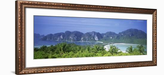 Mountain Range and Trees in the Island, Phi Phi Islands, Thailand-null-Framed Photographic Print