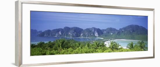 Mountain Range and Trees in the Island, Phi Phi Islands, Thailand-null-Framed Photographic Print