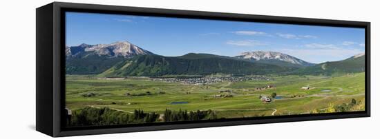 Mountain Range, Crested Butte, Gunnison County, Colorado, USA-null-Framed Stretched Canvas