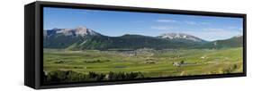 Mountain Range, Crested Butte, Gunnison County, Colorado, USA-null-Framed Stretched Canvas