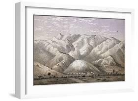 Mountain Range in East Africa, Engraving from Lake Regions of Equatorial Africa-Richard Francis Burton-Framed Giclee Print