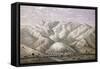 Mountain Range in East Africa, Engraving from Lake Regions of Equatorial Africa-Richard Francis Burton-Framed Stretched Canvas