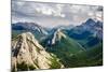 Mountain Range Landscape View in Jasper Np, Canada-MartinM303-Mounted Photographic Print