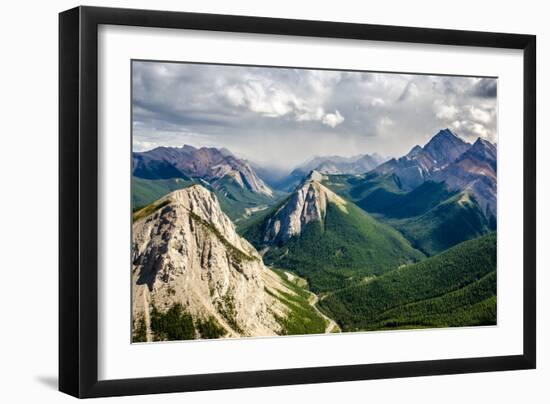 Mountain Range Landscape View in Jasper Np, Canada-MartinM303-Framed Photographic Print