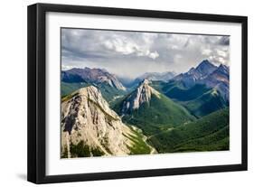 Mountain Range Landscape View in Jasper Np, Canada-MartinM303-Framed Photographic Print