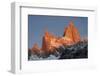 Mountain range of Cerro Fitz Roy and Cerro Torre at sunrise, Los Glaciares National Park, Argentina-Ed Rhodes-Framed Photographic Print