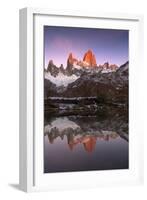Mountain range of Cerro Torre and Fitz Roy, Los Glaciares National Park, Argentina-Ed Rhodes-Framed Photographic Print