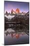Mountain range of Cerro Torre and Fitz Roy, Los Glaciares National Park, Argentina-Ed Rhodes-Mounted Photographic Print