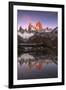 Mountain range of Cerro Torre and Fitz Roy, Los Glaciares National Park, Argentina-Ed Rhodes-Framed Photographic Print