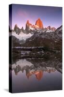 Mountain range of Cerro Torre and Fitz Roy, Los Glaciares National Park, Argentina-Ed Rhodes-Stretched Canvas