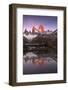 Mountain range of Cerro Torre and Fitz Roy, Los Glaciares National Park, Argentina-Ed Rhodes-Framed Photographic Print