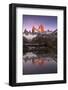Mountain range of Cerro Torre and Fitz Roy, Los Glaciares National Park, Argentina-Ed Rhodes-Framed Photographic Print