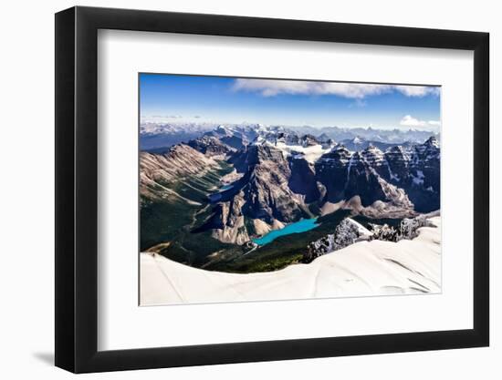 Mountain Range View from Mt Temple with Moraine Lake, Banff, Rocky Mountains, Alberta, Canada-Martin M303-Framed Photographic Print