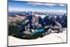 Mountain Range View from Mt Temple with Moraine Lake, Banff, Rocky Mountains, Alberta, Canada-Martin M303-Mounted Photographic Print