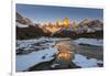 Mountain range with Cerro Fitz Roy, Los Glaciares National Park, Argentina-Ed Rhodes-Framed Photographic Print