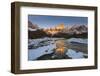 Mountain range with Cerro Fitz Roy, Los Glaciares National Park, Argentina-Ed Rhodes-Framed Photographic Print