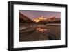 Mountain range with Cerro Torre and Fitz Roy, Los Glaciares National Park, Argentina-Ed Rhodes-Framed Photographic Print