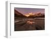 Mountain range with Cerro Torre and Fitz Roy, Los Glaciares National Park, Argentina-Ed Rhodes-Framed Photographic Print