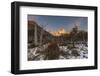 Mountain range with Cerro Torre and Fitz Roy, Los Glaciares National Park, Argentina-Ed Rhodes-Framed Photographic Print