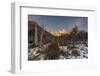 Mountain range with Cerro Torre and Fitz Roy, Los Glaciares National Park, Argentina-Ed Rhodes-Framed Photographic Print