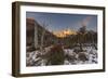 Mountain range with Cerro Torre and Fitz Roy, Los Glaciares National Park, Argentina-Ed Rhodes-Framed Photographic Print