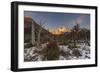 Mountain range with Cerro Torre and Fitz Roy, Los Glaciares National Park, Argentina-Ed Rhodes-Framed Photographic Print