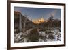 Mountain range with Cerro Torre and Fitz Roy, Los Glaciares National Park, Argentina-Ed Rhodes-Framed Photographic Print