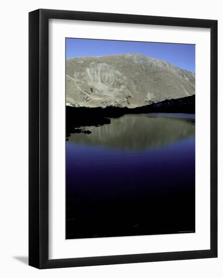 Mountain Reflected in a Blue Lake, Colorado-Michael Brown-Framed Photographic Print