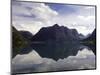 Mountain Reflecting in Fjord Waters, Norway-Michele Molinari-Mounted Photographic Print