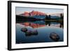 Mountain Reflection in Lake Minnewanka-JamesWheeler-Framed Photographic Print