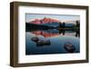 Mountain Reflection in Lake Minnewanka-JamesWheeler-Framed Photographic Print