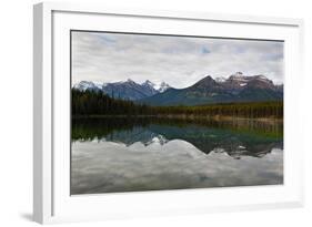 Mountain Reflections, Herbert Lake, Canada-George Oze-Framed Photographic Print