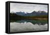 Mountain Reflections, Herbert Lake, Canada-George Oze-Framed Stretched Canvas