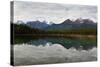 Mountain Reflections, Herbert Lake, Canada-George Oze-Stretched Canvas