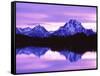 Mountain Reflections on Lake, Grand Teton National Park, Wyoming, Usa-Dennis Flaherty-Framed Stretched Canvas