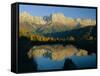 Mountain Reflections, Rosengartengrupp, Dolomites, Trentino-Alto Adige, Italy, Europe-Gavin Hellier-Framed Stretched Canvas