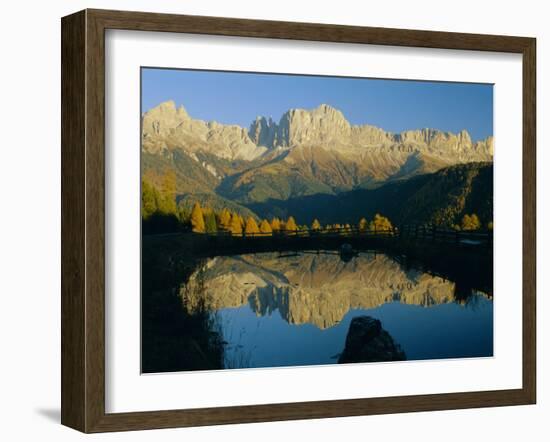 Mountain Reflections, Rosengartengrupp, Dolomites, Trentino-Alto Adige, Italy, Europe-Gavin Hellier-Framed Photographic Print