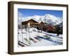 Mountain Restaurant Above Village of Solden in Tirol Alps, Tirol, Austria-Richard Nebesky-Framed Photographic Print