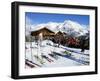 Mountain Restaurant Above Village of Solden in Tirol Alps, Tirol, Austria-Richard Nebesky-Framed Photographic Print