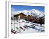 Mountain Restaurant Above Village of Solden in Tirol Alps, Tirol, Austria-Richard Nebesky-Framed Photographic Print