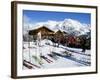 Mountain Restaurant Above Village of Solden in Tirol Alps, Tirol, Austria-Richard Nebesky-Framed Photographic Print