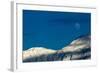 Mountain Ridge and Moon, Antarctic Peninsula-Paul Souders-Framed Photographic Print