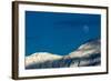 Mountain Ridge and Moon, Antarctic Peninsula-Paul Souders-Framed Photographic Print