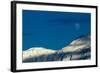 Mountain Ridge and Moon, Antarctic Peninsula-Paul Souders-Framed Photographic Print