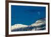 Mountain Ridge and Moon, Antarctic Peninsula-Paul Souders-Framed Photographic Print