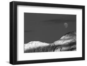 Mountain Ridge and Moon, Antarctic Peninsula-Paul Souders-Framed Photographic Print